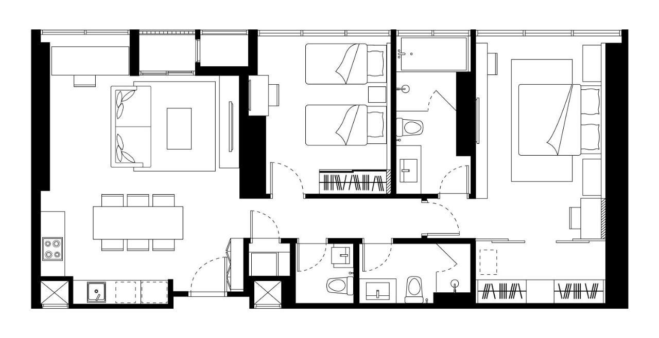 Somerset Rama 9 Bangkok Exterior photo A floor plan of a typical apartment